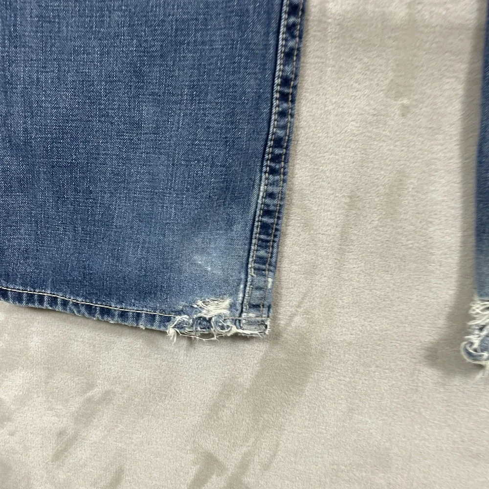 Ariat Jeans Mens 36x30 Blue M4 Bootcut Boundary Low Rise Western Distressed Work
